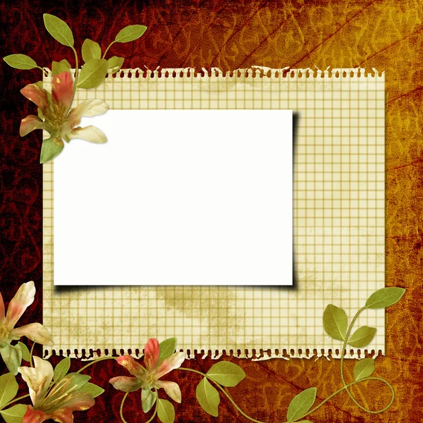 Albüm defteri biçiminde bilgi için Grunge kağıt tasarımı — Stok fotoğraf