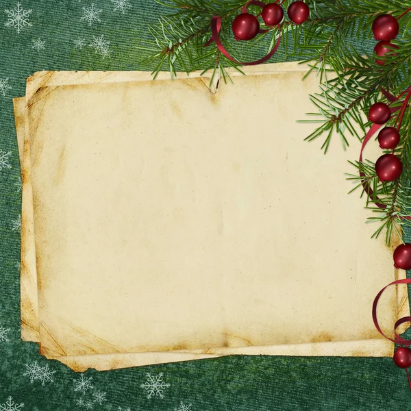 La tarjeta de felicitación a la Navidad y un Nuevo año — Foto de Stock