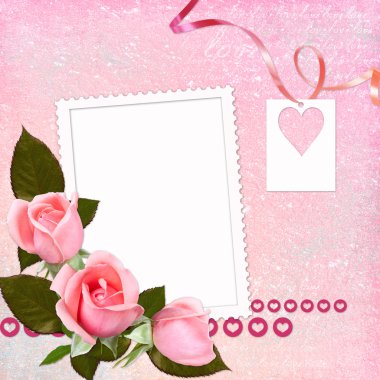 Lovely frame for Valentine's day clipart