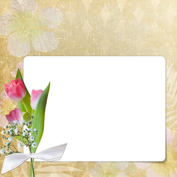 Framework for invitations on the vintage background. — Stock Photo, Image