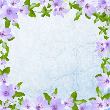 Floral greeting card with place for your text. clipart