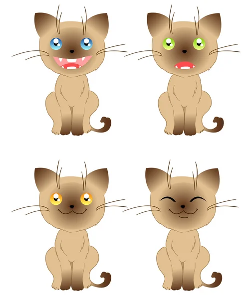 Čtyři srandovní koťata — Stockový vektor