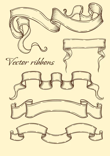 Ribbon in retro style — Stock Vector