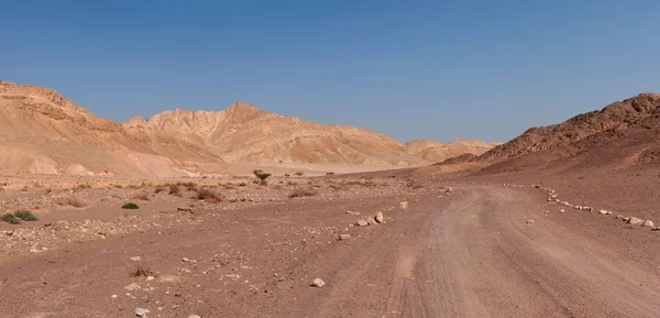 Trilha turística no deserto rochoso — Fotografia de Stock