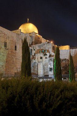 Temple mount Kudüs'te gece