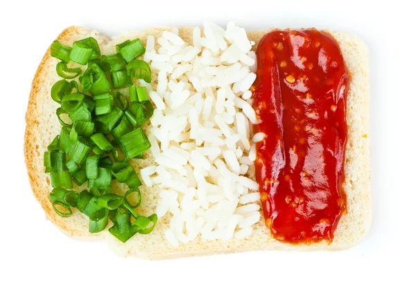 Sanduíche com uma bandeira da Itália — Fotografia de Stock
