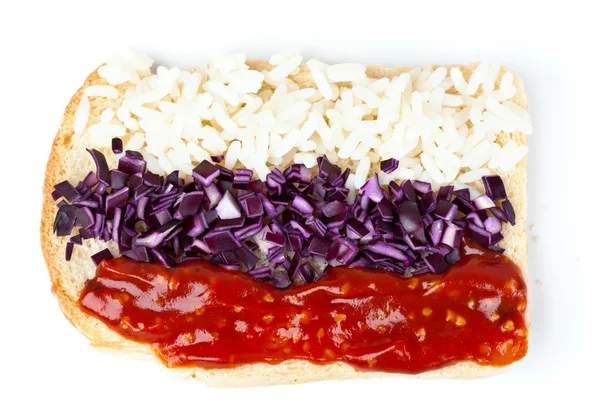 Sandwich with a flag of the Russia — Stock Photo, Image