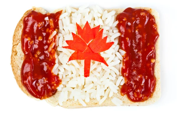 Sandwich with a flag of the Canada — Stock Photo, Image