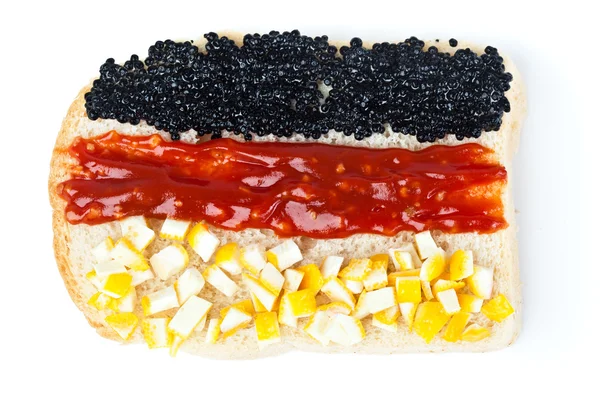 Sandwich mit Deutschland-Fahne — Stockfoto