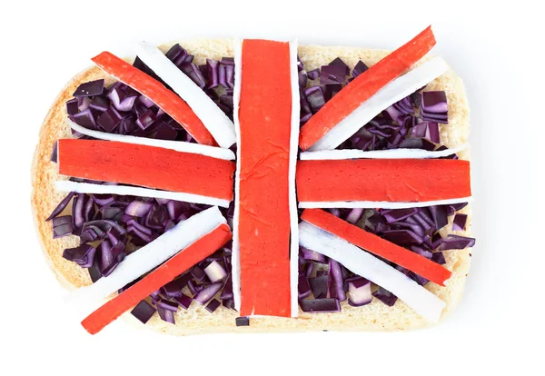 Sandwich with a flag of the Great Britain — Stock Photo, Image