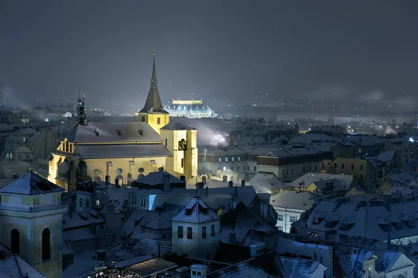 Прага ночью. Зима — стоковое фото
