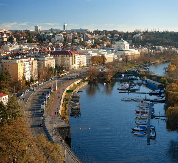 Panorama de Vyshegrad em Praga. República Checa — Fotografia de Stock