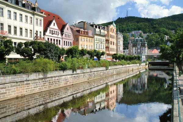 Centro città a Karlovy Vary. Repubblica ceca — Foto Stock