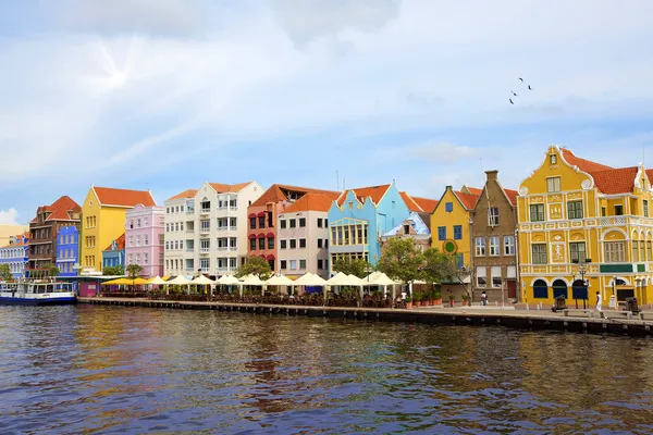 Die Punda Seite Der Stadt Willemstad Curacao lizenzfreie Stockbilder