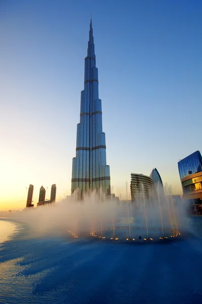 Burj-Khalifa-Brunnen — Stockfoto