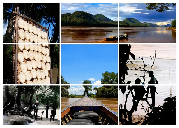 Collage van laos — Stockfoto