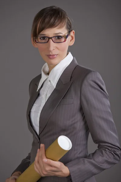 Geschäftsfrau mit Brille — Stockfoto