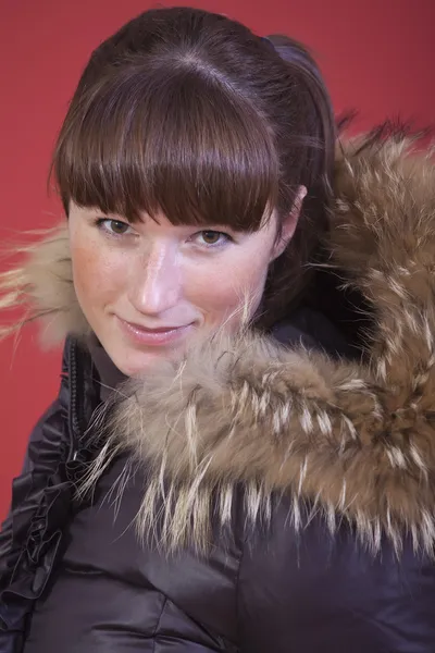 Casual kadın kış ceket — Stok fotoğraf