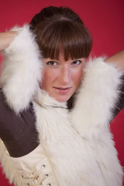 Donna in abiti invernali — Foto Stock