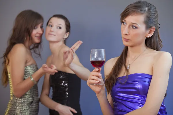 Gossip girls on party — Stock Photo, Image
