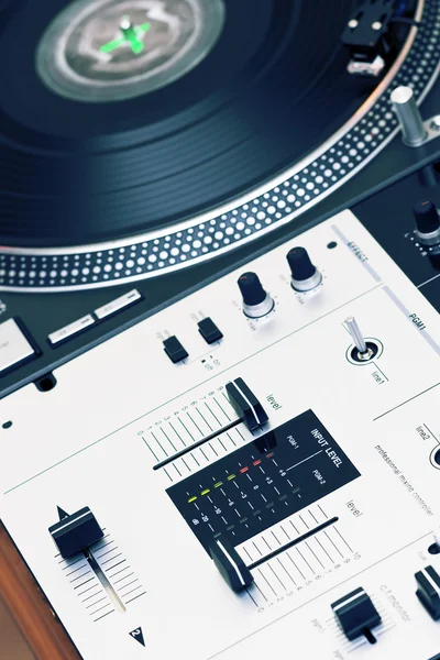 Turntable and mixing controller — Stock Photo, Image