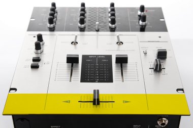 Professional audio mixing controller for DJ clipart