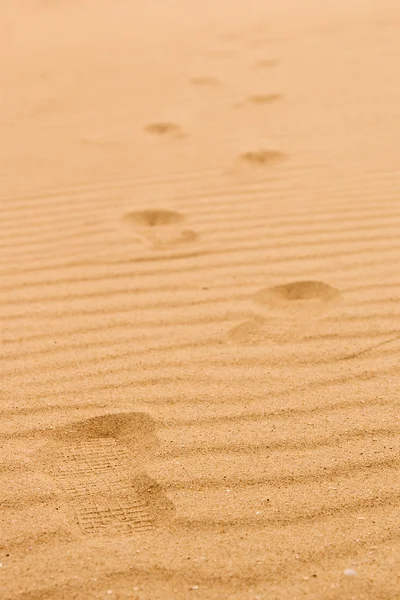 stock image Footsteps on sand