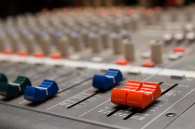 Studio sound mixer details clipart