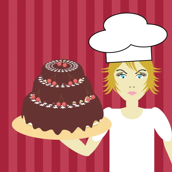 做饭蛋糕 — 图库矢量图片