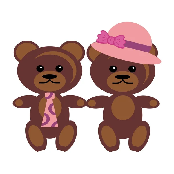Pair of bears — Stock Vector