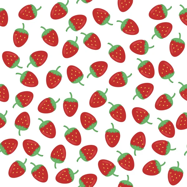 Fond sans couture avec fraise — Image vectorielle