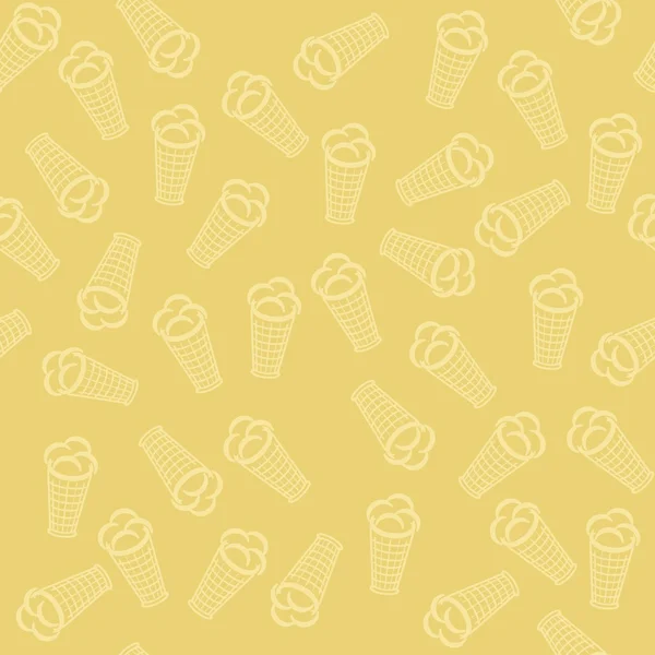 Fond sans couture avec crèmes glacées — Image vectorielle