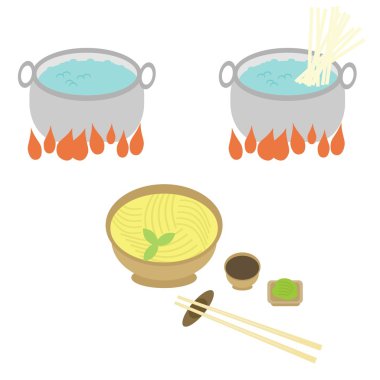 Beyaz makarna pişirme işlemi