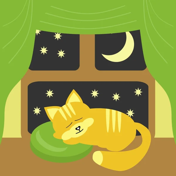 睡猫不错 — 图库矢量图片