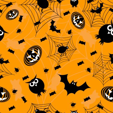 Halloween orange seamless clipart