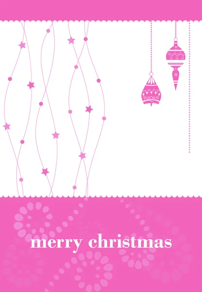粉红圣诞快乐 — 图库矢量图片