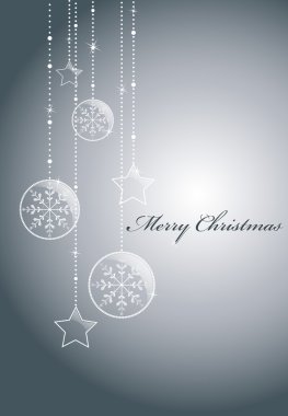 Silver christmas background clipart