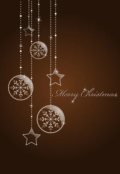 棕色圣诞背景 — 图库矢量图片