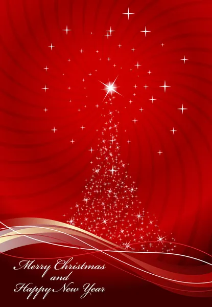 红色圣诞背景 — 图库矢量图片