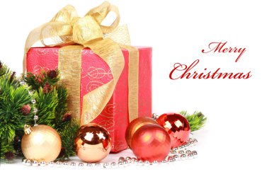 Christmas or new year's gift clipart