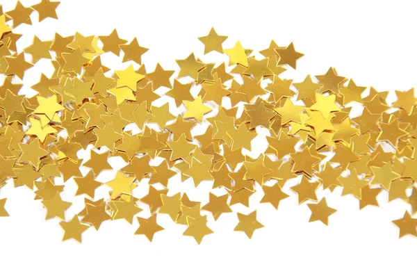 Gyllene stjärnor i isolerade — Stockfoto