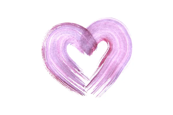 Watercolor Heart Isolated White — Stock Photo, Image