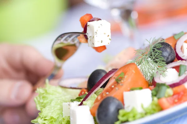 Salada grega saudável — Fotografia de Stock
