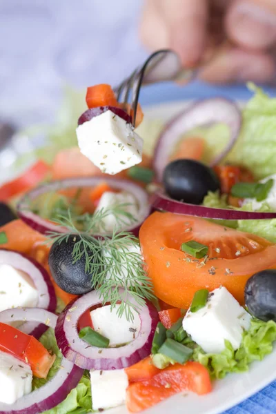 Egészséges görög saláta — Stock Fotó