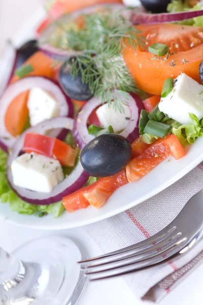 Egészséges görög saláta — Stock Fotó