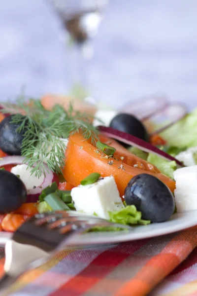 Salată grecească sănătoasă — Fotografie, imagine de stoc