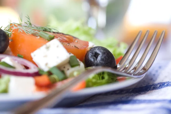 Gros plan de salade grecque — Photo