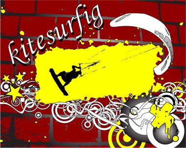 Grunge kite zone. clipart