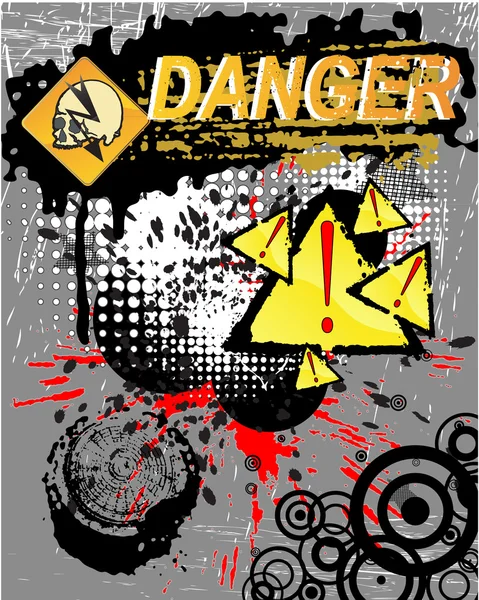 Crâne Symbole danger — Image vectorielle