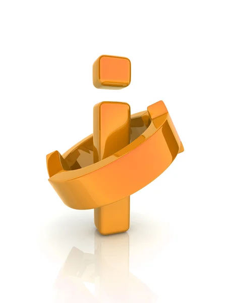 Information symbol(orange) — Stock Photo, Image